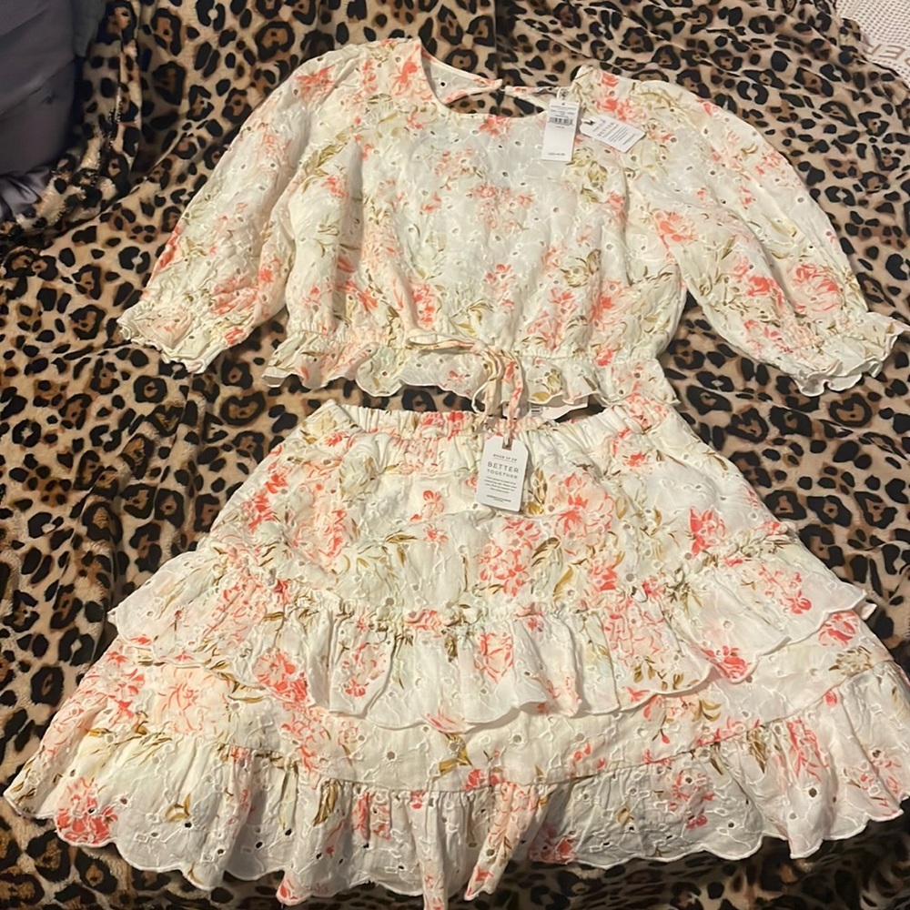 American eagle top and skirt set